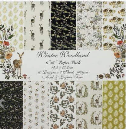 Paper Pack 6*6 Winter Woodland 160 Gms - 1
